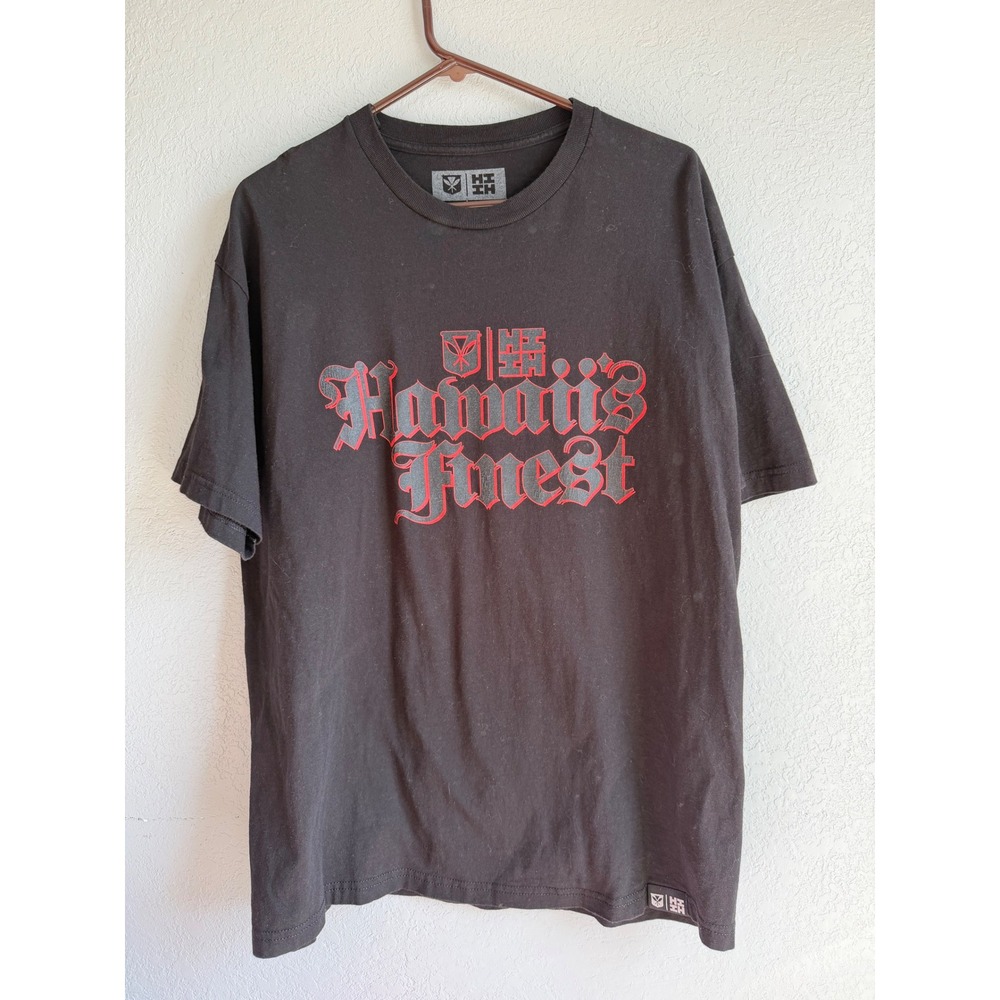 Hawaiis Finest Malaki 2022 Graphic T-Shirt Mens XL Black Red Logo Tee